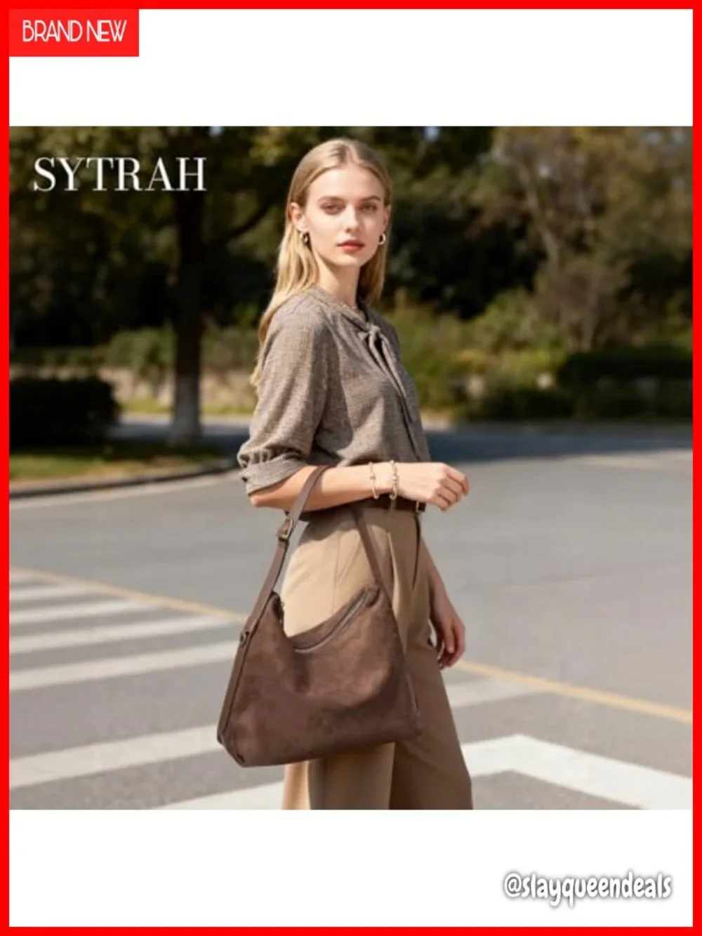 Slouchy Suede Hobo Bag Adjustable Strap